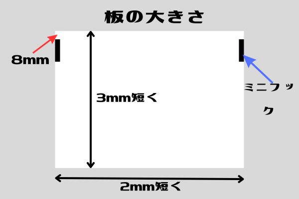 カラーBOXのDIY、簡単にできる扉の作り方、設計図