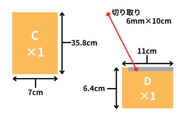 小さな棚の作り方の設計図